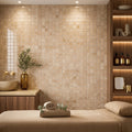 Cappuccino Marble 5/8x5/8 Polished Mosaic — Spa spa interior