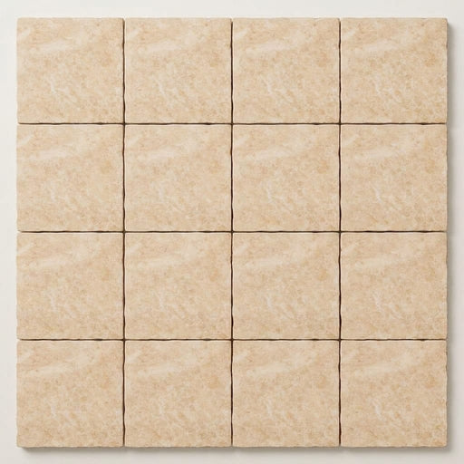 Cappuccino Marble 6x6 Tumbled Tile close-up