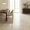 Cappuccino Travertine Tile 18x18 Filled, Honed — Dining Room floor