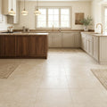 Cappuccino Travertine Tile 18x18 Filled, Honed — Kitchen floor
