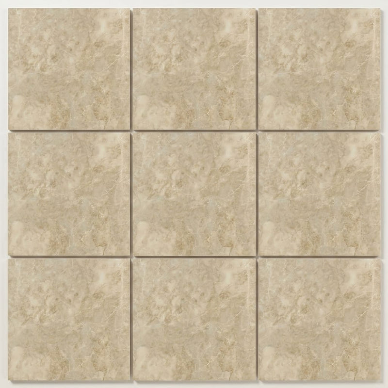 Cappucino Marble Tile 12x12 Polished close-up