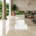 Cappucino Marble Tile 18x18 Polished — Covered Patio floor