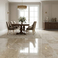 Cappucino Marble Tile 18x18 Polished — Dining Room floor