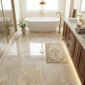 Cappucino Marble Tile 24x24 Polished — Primary Bath floor