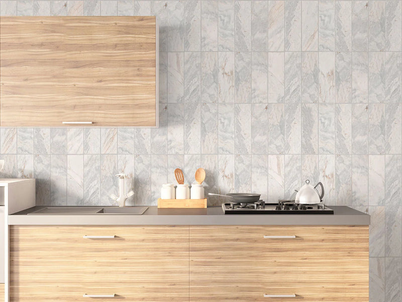 Capri Blue 4x12 Honed Marble Tile