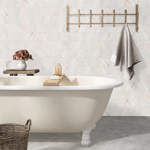 Capri Blue 4x12 Honed Marble Tile