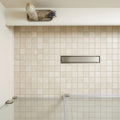 Capri Champagne 2x2 Honed Limestone Mosaic — Bathroom shower floor