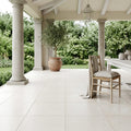 Capri Limestone Tile 18x18 Honed — Covered Patio floor