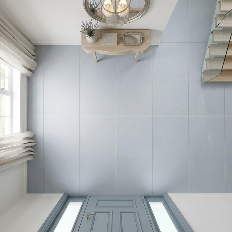 Capri Limestone Tile 36x36 Honed — Foyer floor