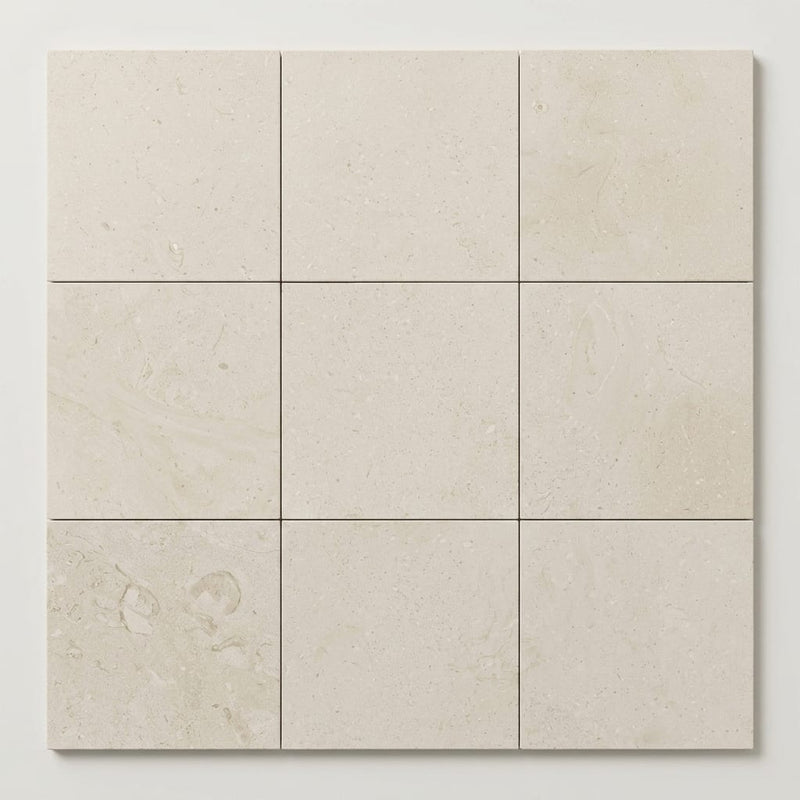 Capri Limestone Tile 6x6 Honed close-up