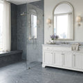 Caracas Blue Limestone Tile 16x24 — Bathroom shower wall