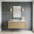 Caracas Blue Limestone Tile 16x24 — Bathroom vanity wall