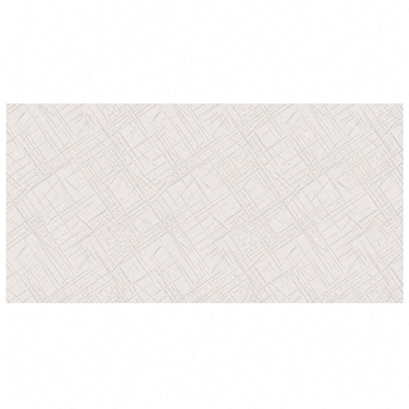Carbon White 12x24 lapatto semi polished porcelain tile with a subtle light gray crosshatch pattern.