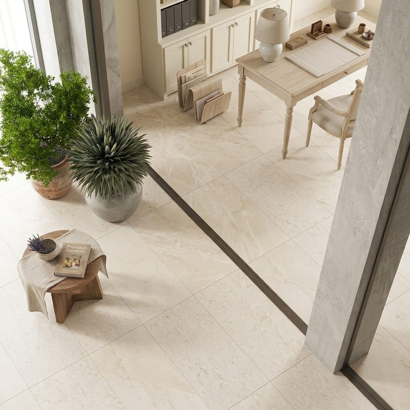 Cardinal Beige 18x36 Honed Limestone Tile — Living Room floor