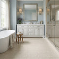 Cardinal Beige 18x36 Honed Limestone Tile — Primary Bath floor
