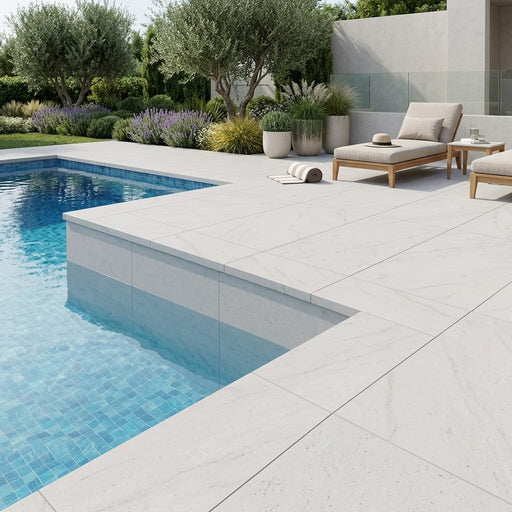 Cardinal Beige Limestone Coping 12x24 Eased 5 cm pool coping — Swimming Pool pool edge drop-face coping