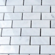 Carrara 1x2 Polished Marble Mosaic Tile