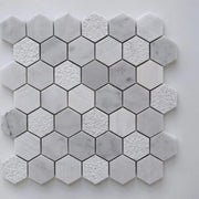 Carrara 2x2 Hexagon Various Finish Marble Mosaic Tile