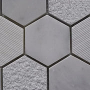 Carrara 2x2 Hexagon Various Finish Marble Mosaic Tile