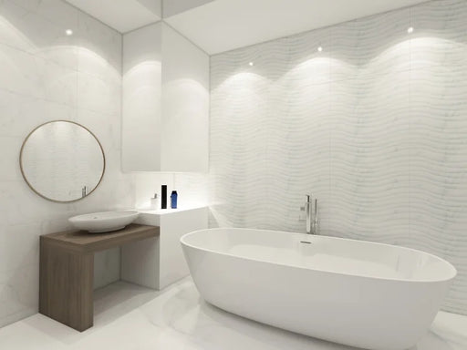 Carrara Art Flow Wall 2018 12x24 Marble Look Ceramic Tile