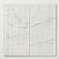 Carrara Bamboo White Marble Tile 12x24 close-up