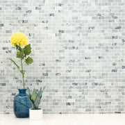 Carrara Classique Brick 1x2 Honed Marble Mosaic Tile
