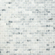 Carrara Classique Brick 1x2 Honed Marble Mosaic Tile