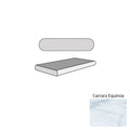 Natural Carrara Equinox Marble Leather (Sandblasted & Brushed) 12 x 24 x 2 Modern Coping