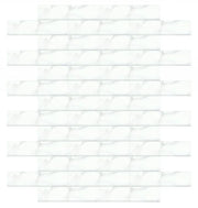 Carrara Natural 2018 3x12 Bullnose Marble Look Ceramic Trim