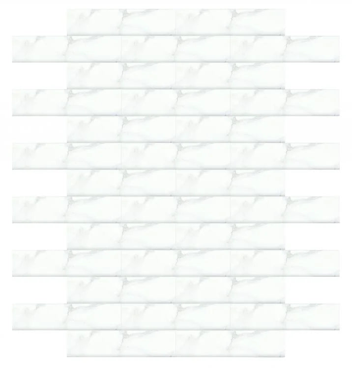 Carrara Natural 2018 3x12 Bullnose Marble Look Ceramic Trim