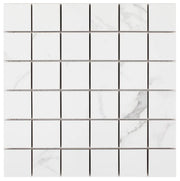 Carrara Premium 2x2 Pre Matte Marble Look Porcelain Mosaic