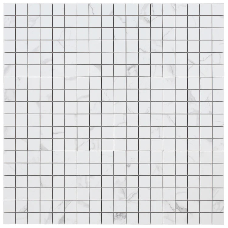 Carrara Premium 2x2 Pre Matte Marble Look Porcelain Mosaic