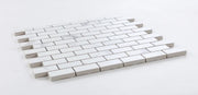 Carrara Premium Brick Pre Matte Marble Look Porcelain Mosaic