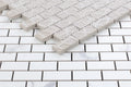 Carrara Premium Brick Pre Matte Marble Look Porcelain Mosaic