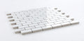 Carrara Premium Brick Pre Polished Marble Look Porcelain Mosaic