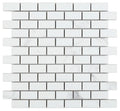 Carrara Premium Brick Pre Polished Marble Look Porcelain Mosaic