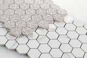 Carrara Premium Hexagon Pre Polished Marble Look Porcelain Mosaic