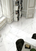 Carrara Premium 12x24 Pre Matte Marble Look Porcelain Tile