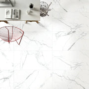 Carrara Premium 12x24 Pre Matte Marble Look Porcelain Tile