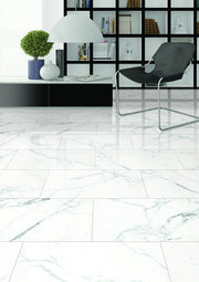 Carrara Premium 12x24 Pre Matte Marble Look Porcelain Tile