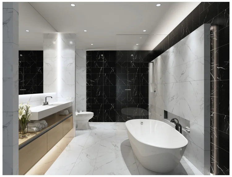 Carrara Premium 12x24 Pre Matte Marble Look Porcelain Tile