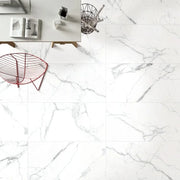 Carrara Premium 12x24 Pre Matte Marble Look Porcelain Tile