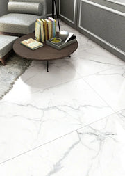 Carrara Premium 12x24 Pre Matte Marble Look Porcelain Tile