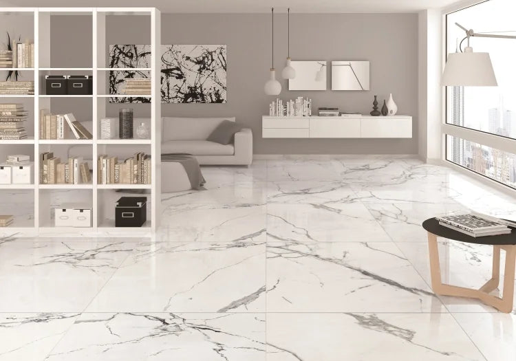 Carrara Premium 24x24 Pre Matte Marble Look Porcelain Tile
