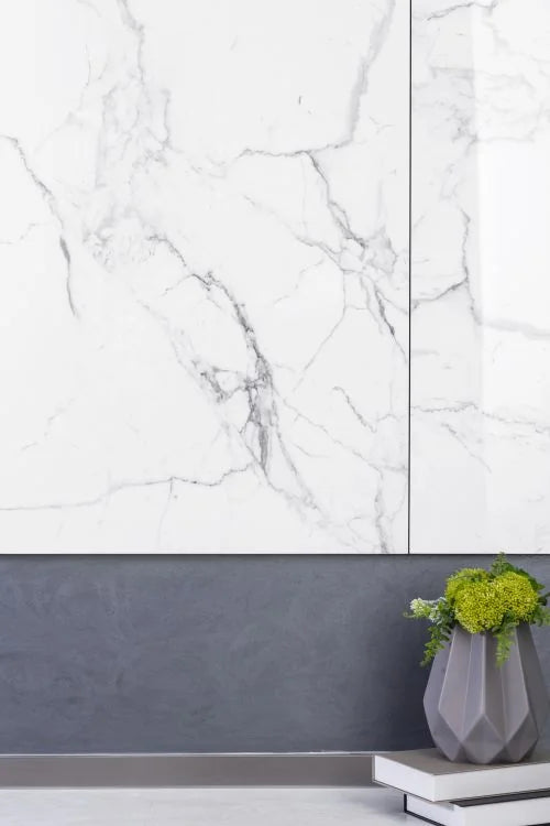 Carrara Premium 32x32 Pre Polished Marble Look Porcelain Tile