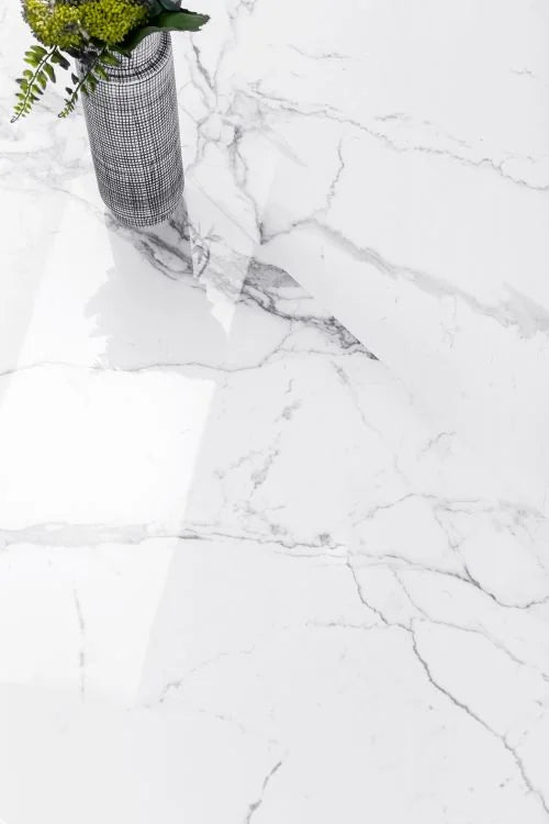 Carrara Premium 32x32 Pre Polished Marble Look Porcelain Tile