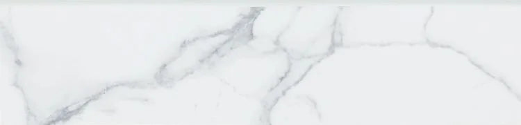 Carrara Premium 3x12 Bullnose Pre Polished Marble Look Porcelain Trim