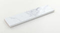 Carrara Premium 3x12 Bullnose Pre Polished Marble Look Porcelain Trim