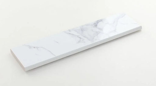 Carrara Premium 3x12 Bullnose Pre Polished Marble Look Porcelain Trim