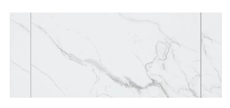 Carrara Premium 3x12 Bullnose Pre Polished Marble Look Porcelain Trim